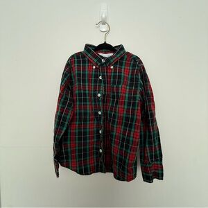 Old Navy Kids Plaid Button Down Shirt - Red and Green